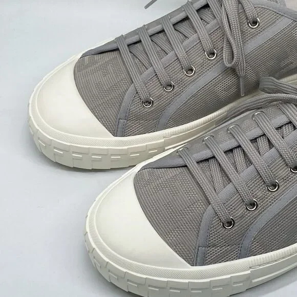 Fendi Domino FF jacquard fabric low top sneakers size 11